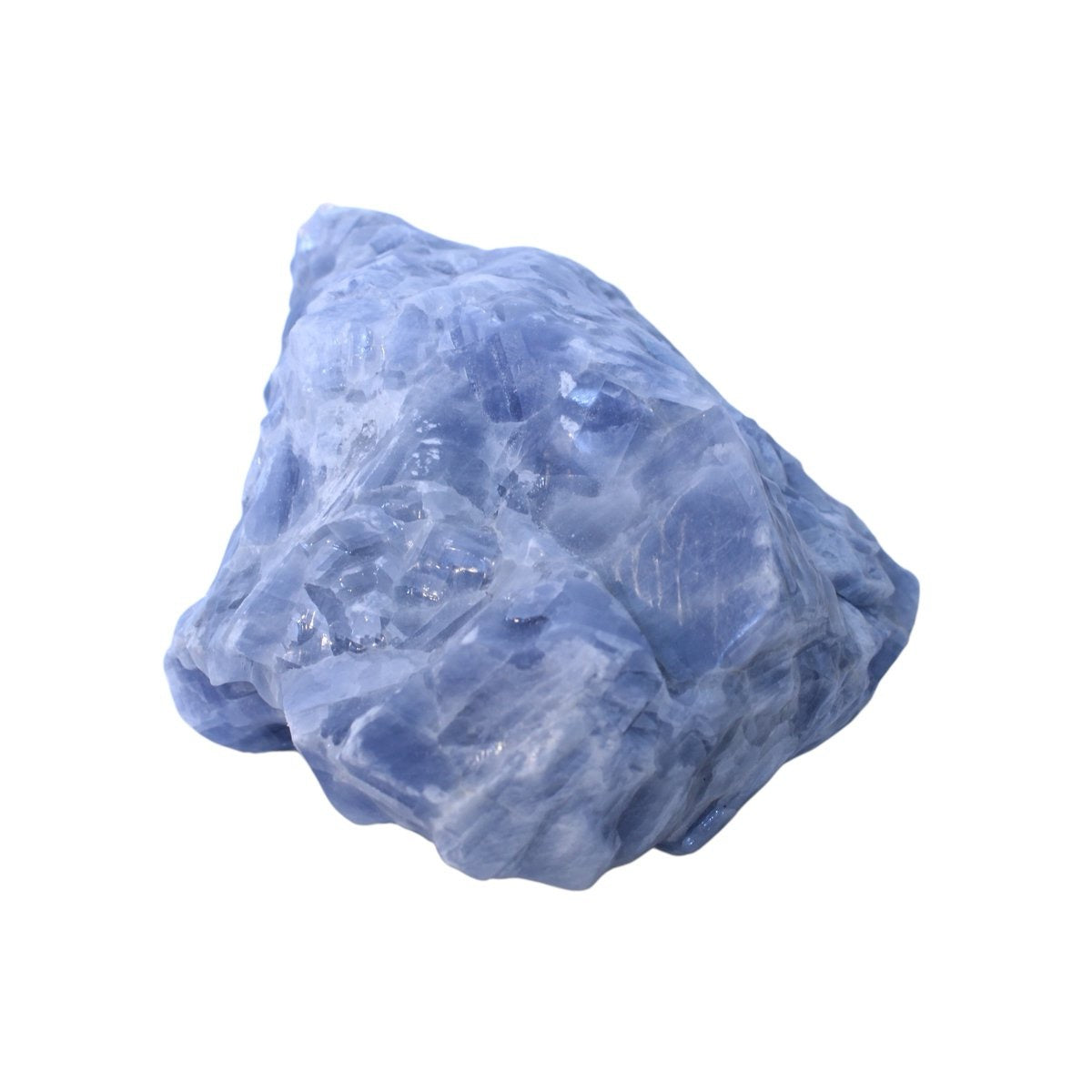 Grote ruwe blauwe calciet uit Mexico - 1,46 kg - individueel gefotografeerd