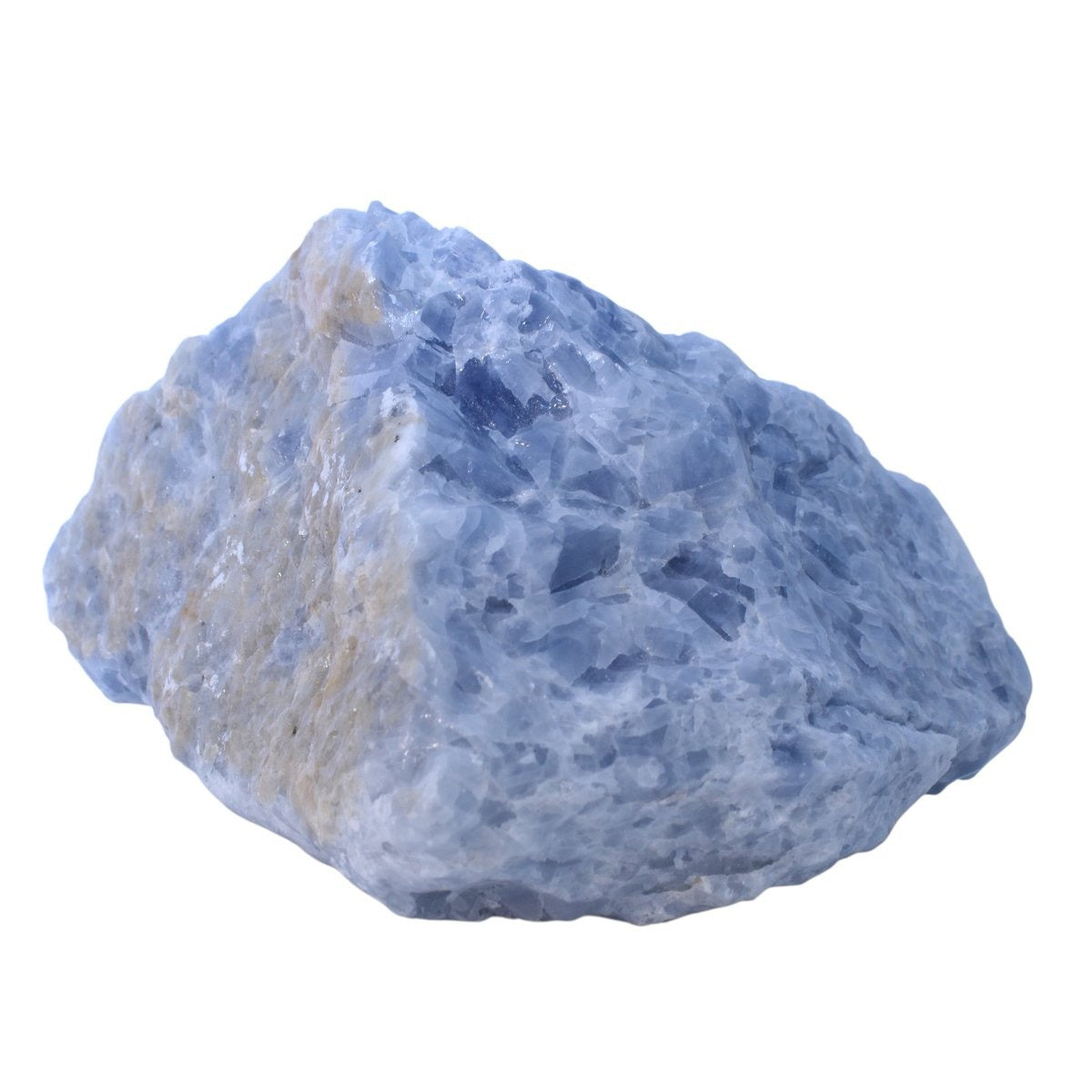 Grote ruwe blauwe calciet uit Mexico - 1,37 kg - individueel gefotografeerd