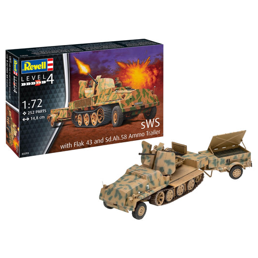 Revell sWS with Flak43 and Sd.Ah58 Ammo Trailer modelbouwpakket