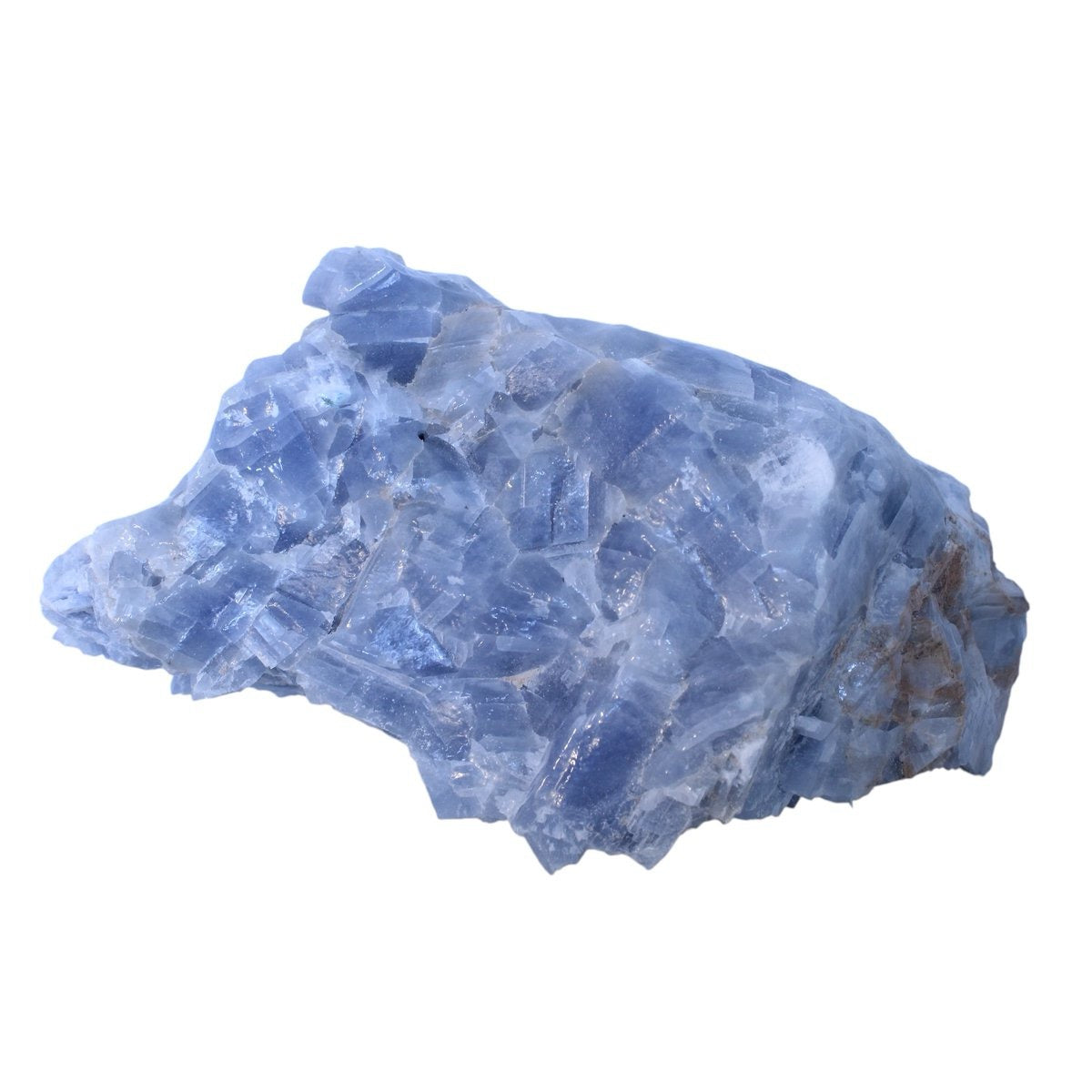 Grote ruwe blauwe calciet uit Mexico - 1,13 kg - individueel gefotografeerd