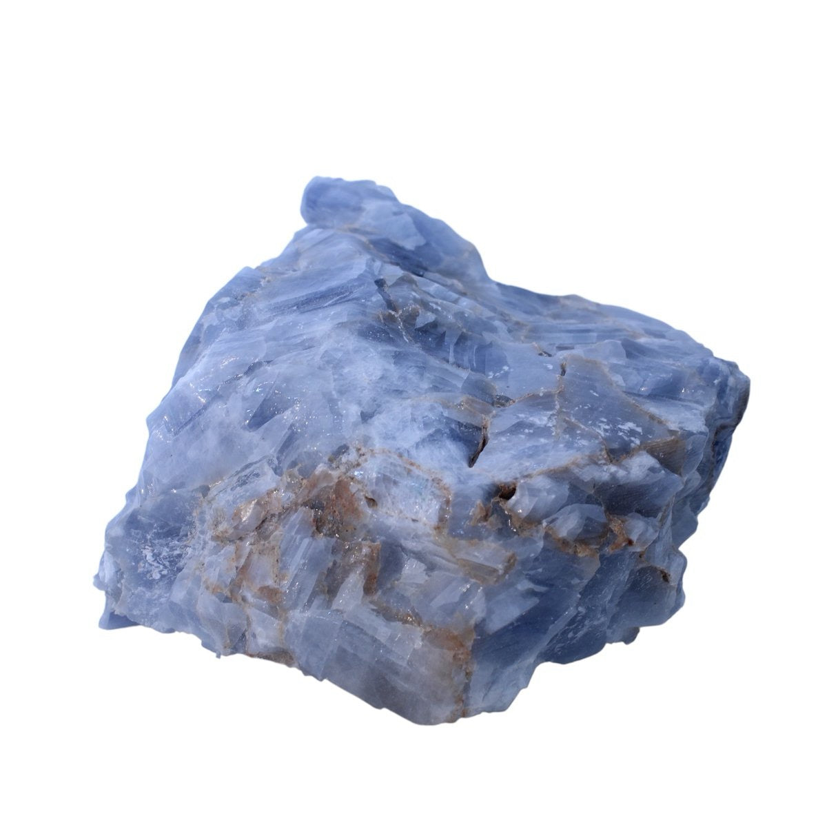 Grote ruwe blauwe calciet uit Mexico - 1,13 kg - individueel gefotografeerd