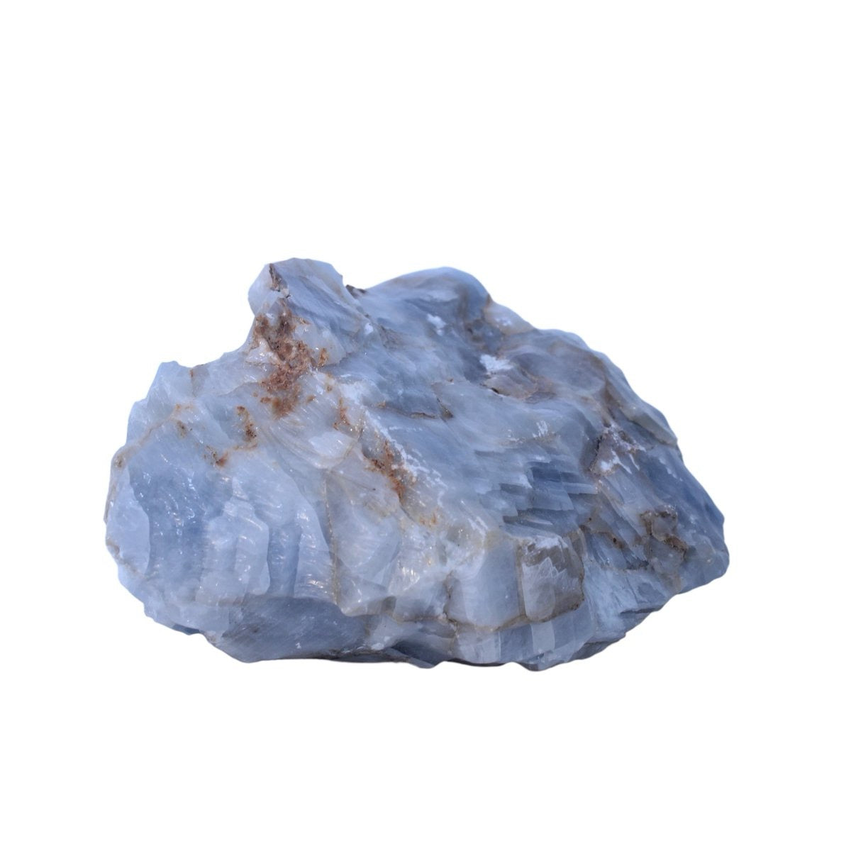 Grote ruwe blauwe calciet uit Mexico - 494 g - individueel gefotografeerd