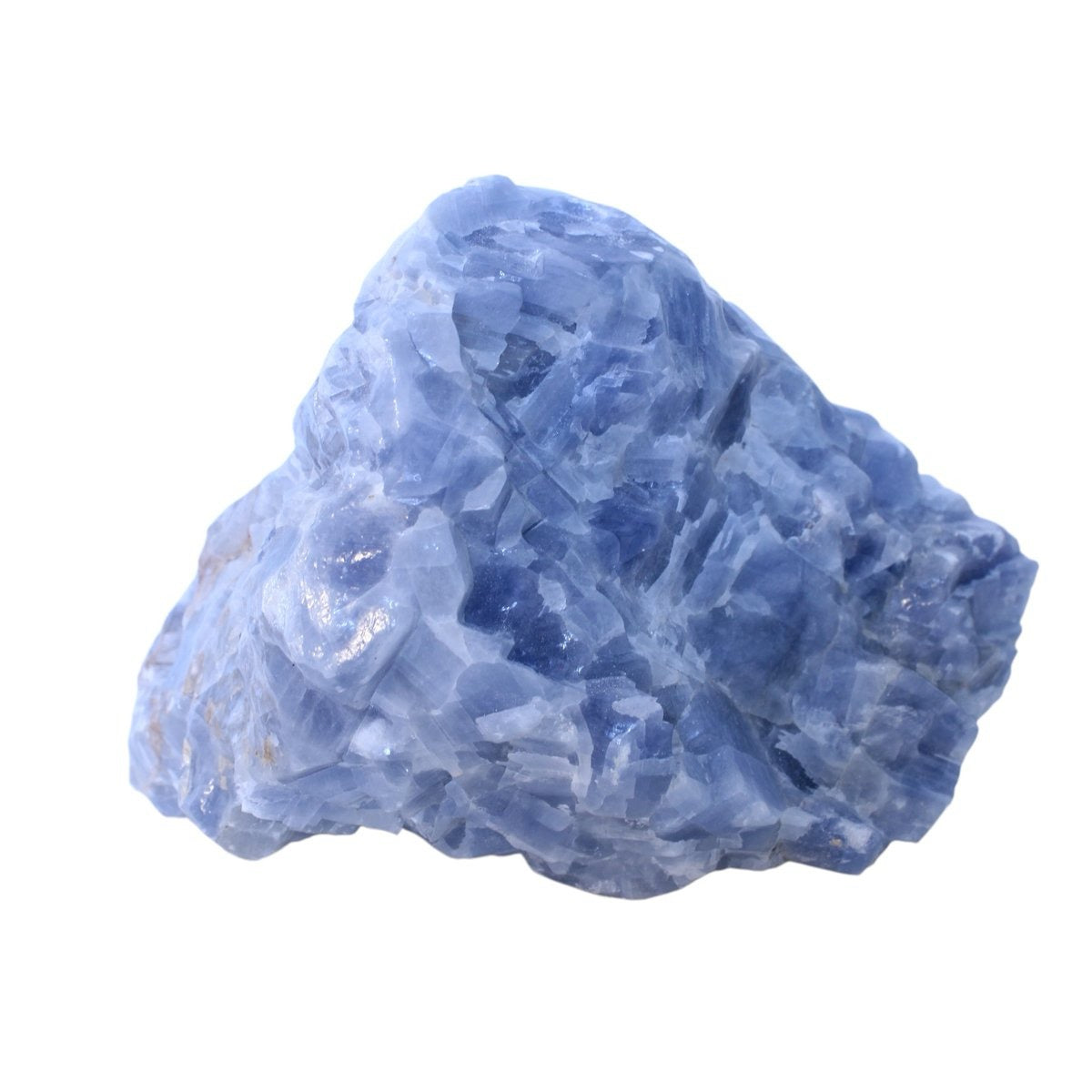 Grote ruwe blauwe calciet uit Mexico - 1,37 kg - individueel gefotografeerd