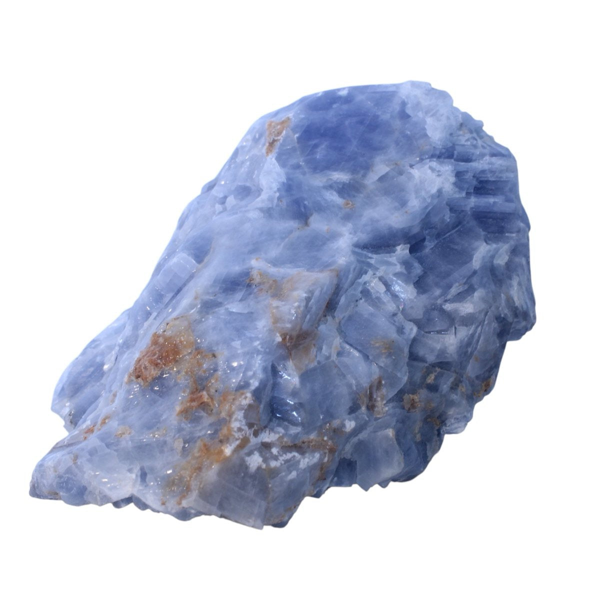 Grote ruwe blauwe calciet uit Mexico - 1,37 kg - individueel gefotografeerd