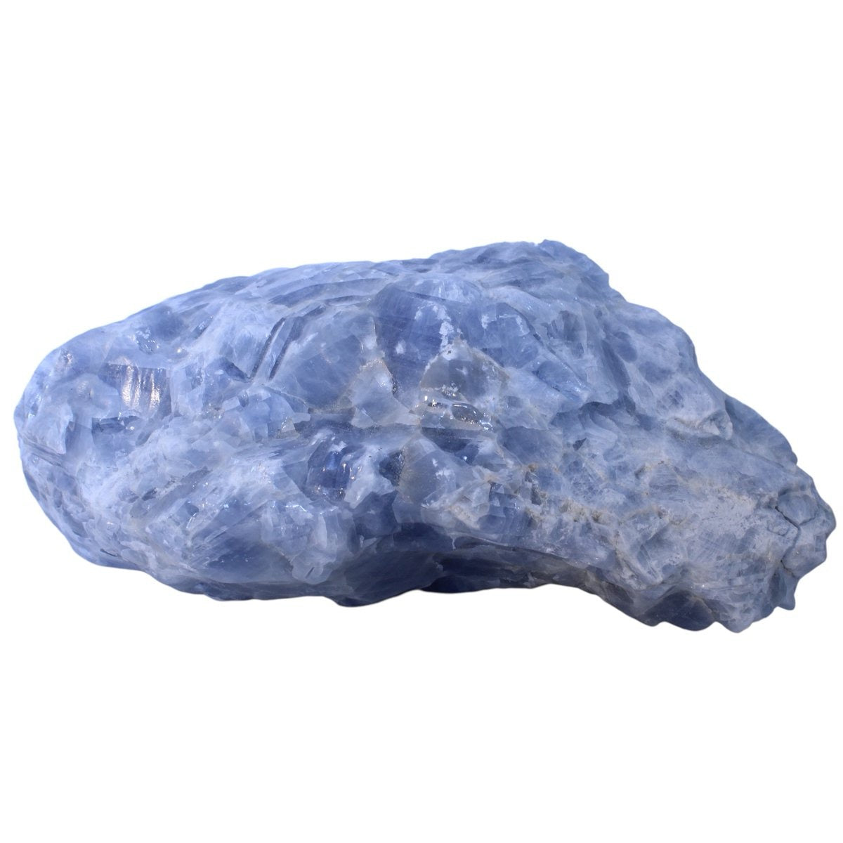 Grote ruwe blauwe calciet uit Mexico - 1,46 kg - individueel gefotografeerd