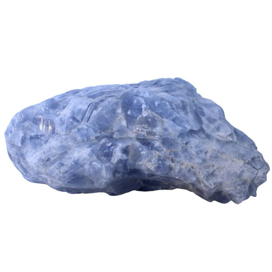 Grote ruwe blauwe calciet uit Mexico - 1,46 kg - individueel gefotografeerd