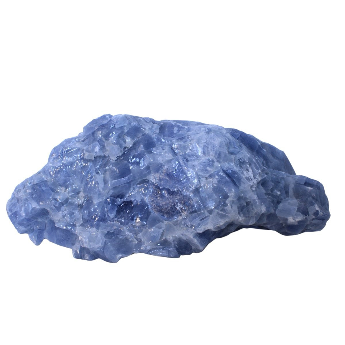 Grote ruwe blauwe calciet uit Mexico - 1,46 kg - individueel gefotografeerd