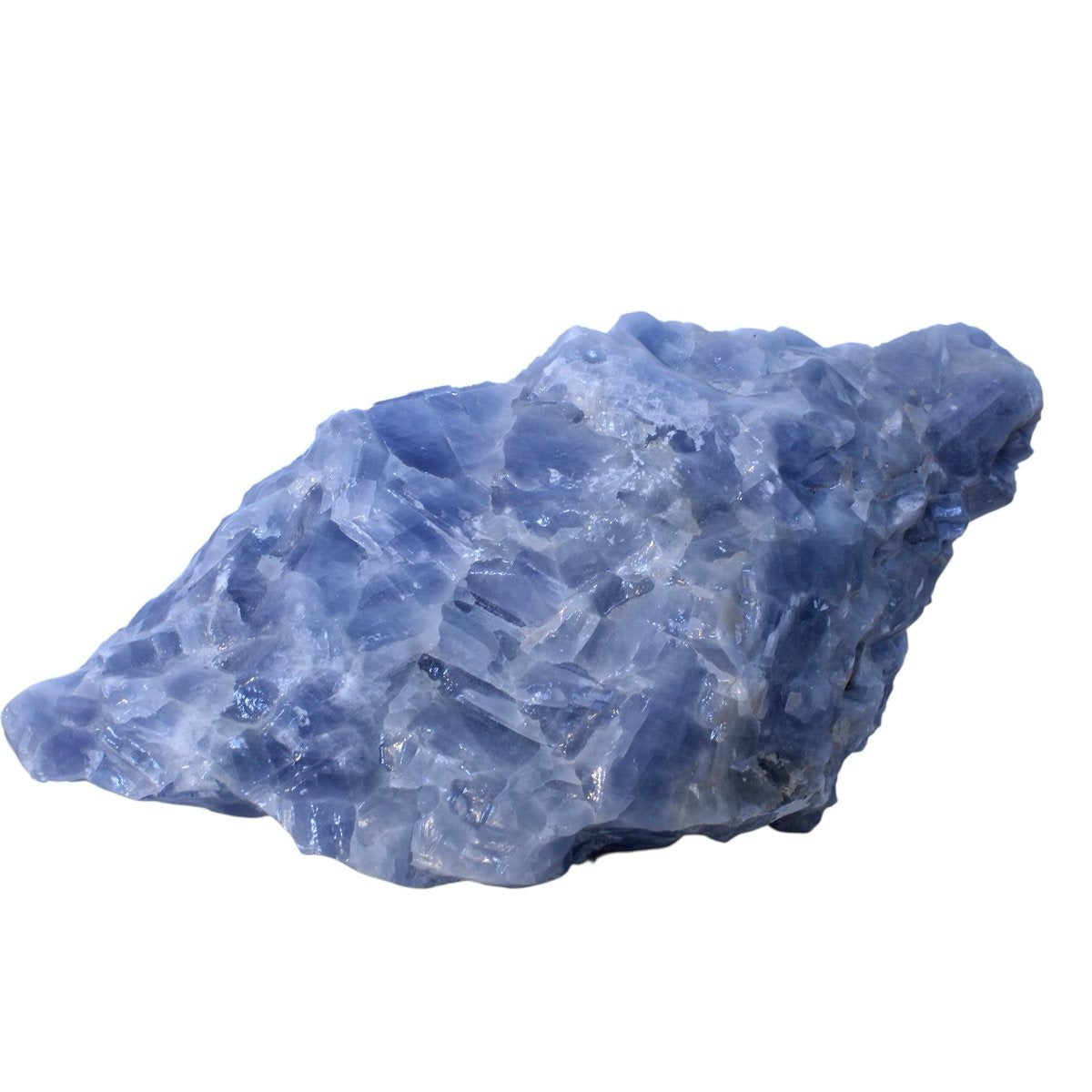 Extra grote ruwe blauwe calciet uit Mexico - 1,70 kg - individueel gefotografeerd