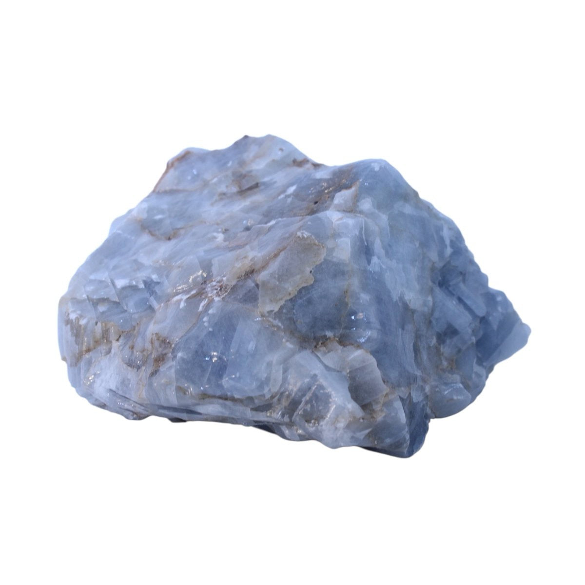 Grote ruwe blauwe calciet uit Mexico - 494 g - individueel gefotografeerd