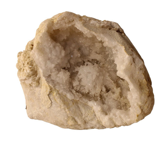 Grote bergkristal geode uit Marokko - 1,73 kg - individueel gefotografeerd