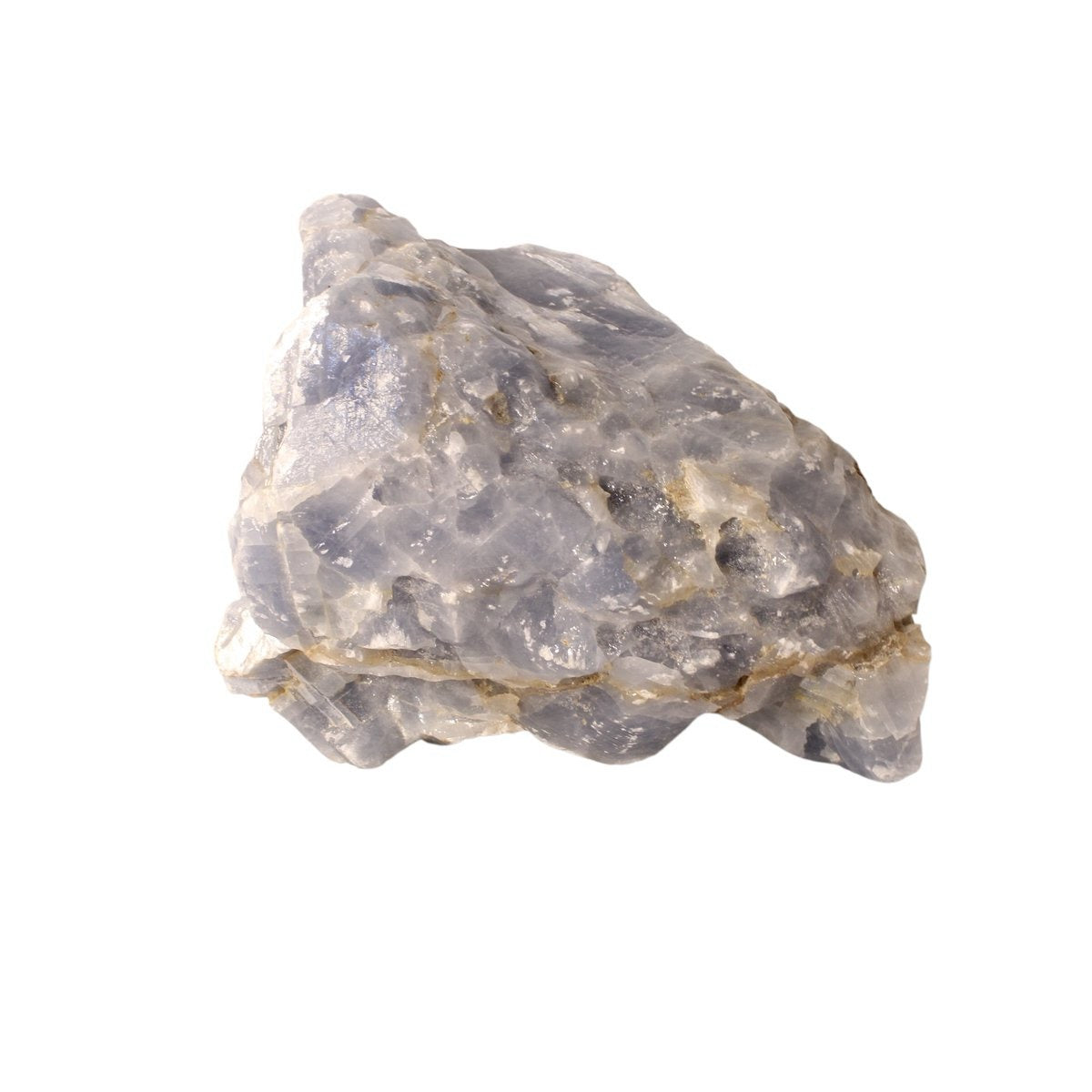 Grote ruwe blauwe calciet uit Madagaskar - 1,06 kg - individueel gefotografeerd