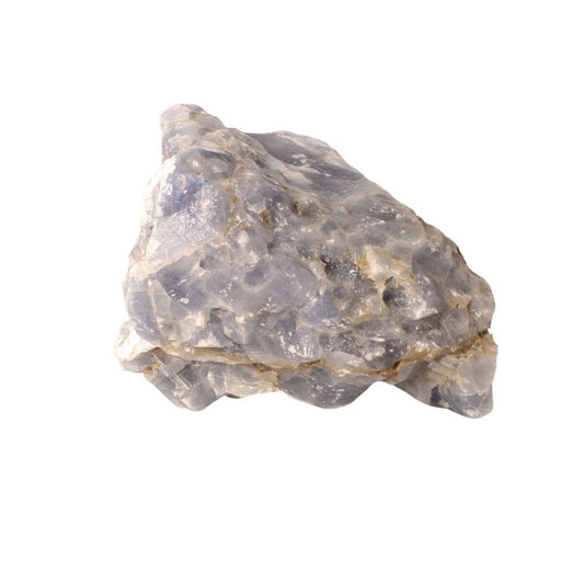 Grote ruwe blauwe calciet uit Madagaskar - 1,06 kg - individueel gefotografeerd