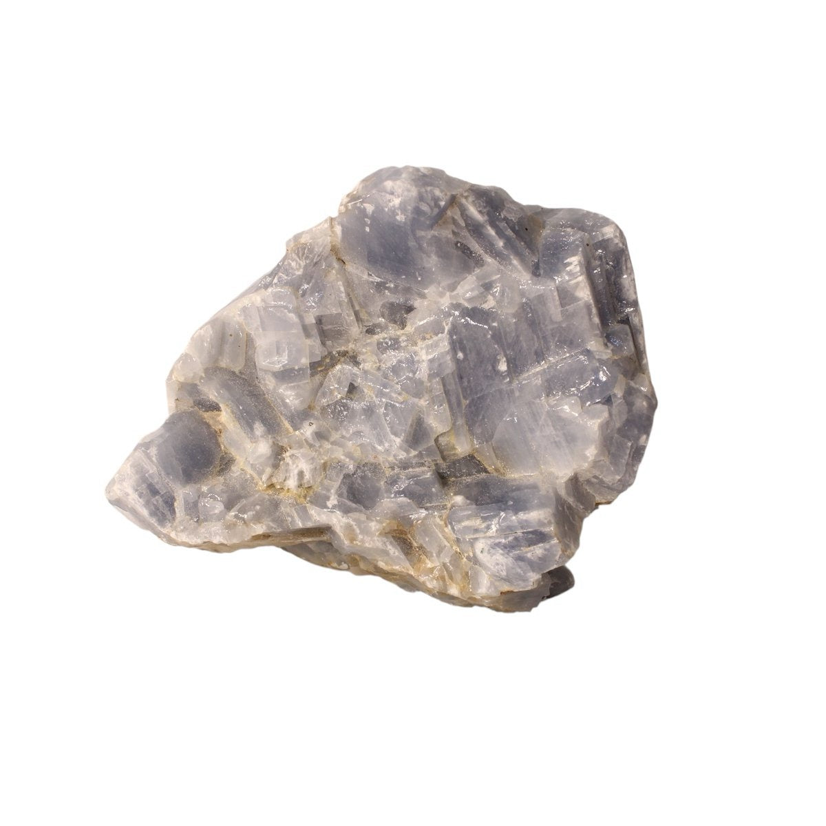 Grote ruwe blauwe calciet uit Madagaskar - 1,06 kg - individueel gefotografeerd