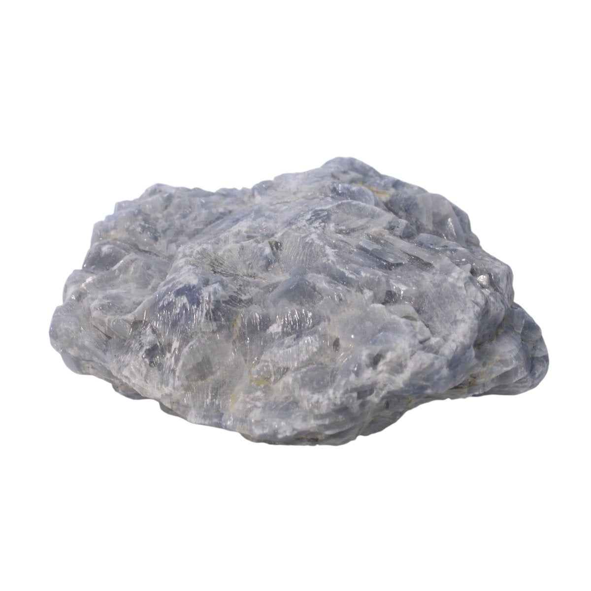 Grote ruwe blauwe calciet uit Madagaskar - 1,08 kg - individueel gefotografeerd