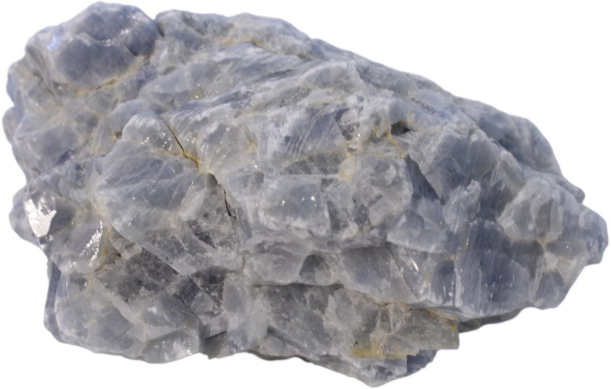 Grote ruwe blauwe calciet uit Madagaskar - 1,08 kg - individueel gefotografeerd