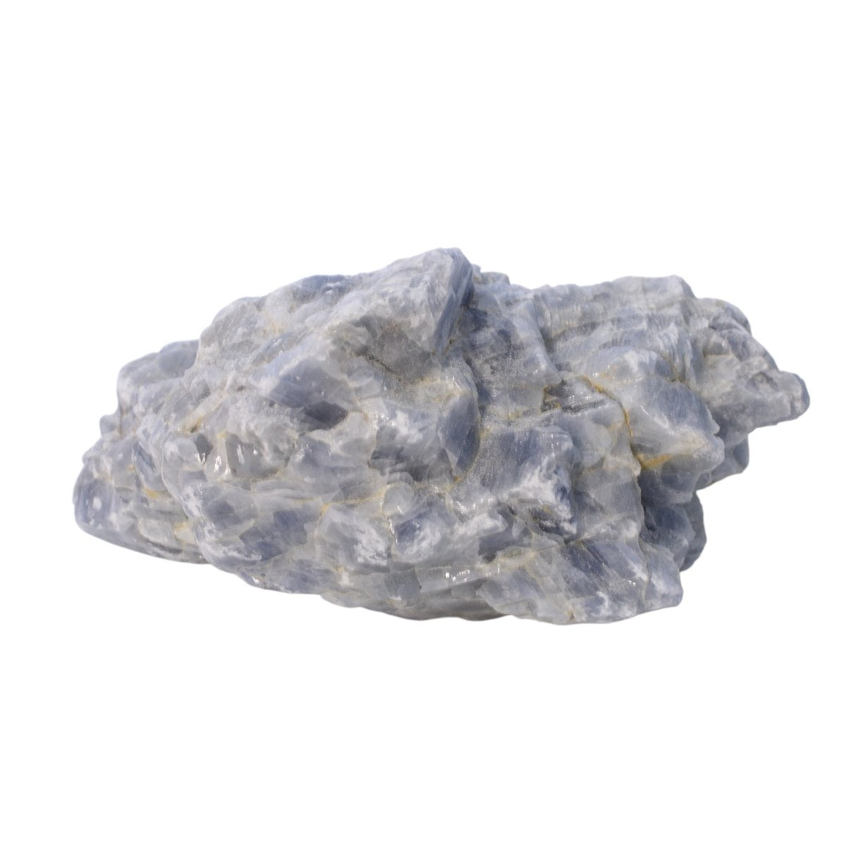 Grote ruwe blauwe calciet uit Madagaskar - 1,08 kg - individueel gefotografeerd