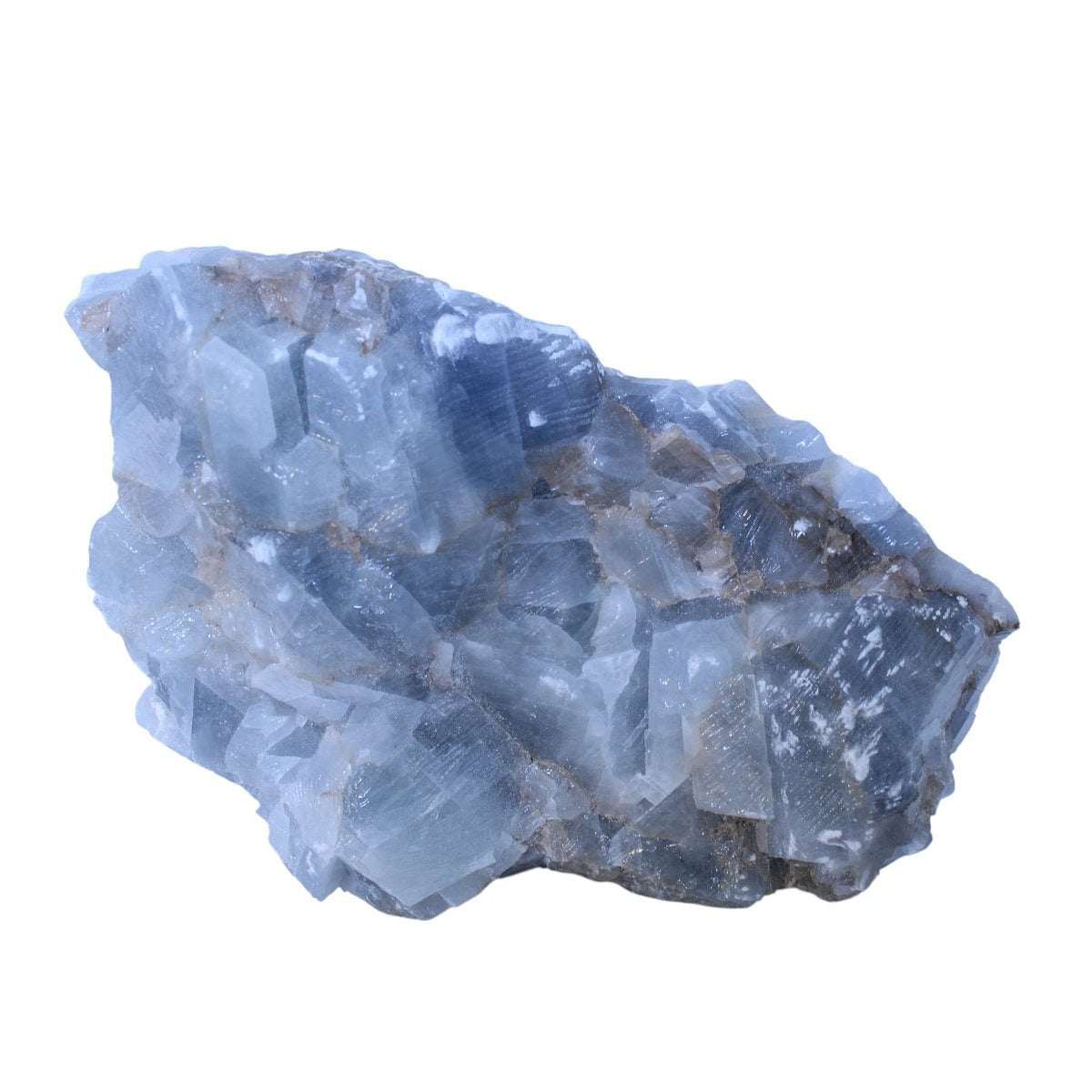 Grote ruwe blauwe calciet uit Mexico - 713 g - individueel gefotografeerd
