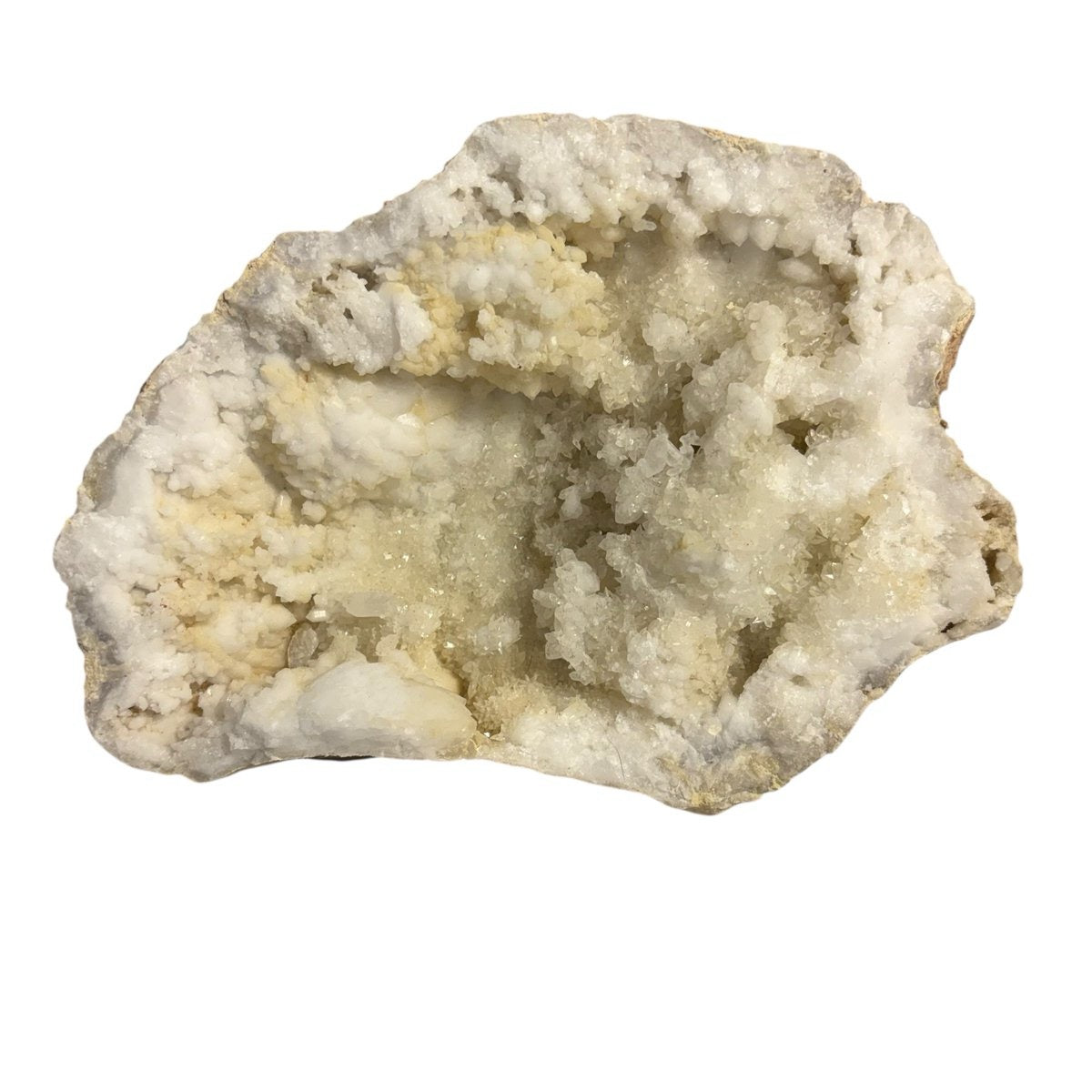 Grote bergkristal geode uit Marokko - 1,58 kg - individueel gefotografeerd