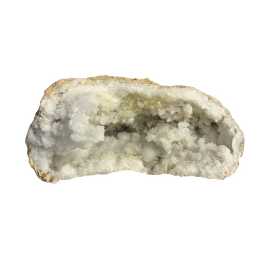 Grote bergkristal geode uit Marokko - 840 g - individueel gefotografeerd