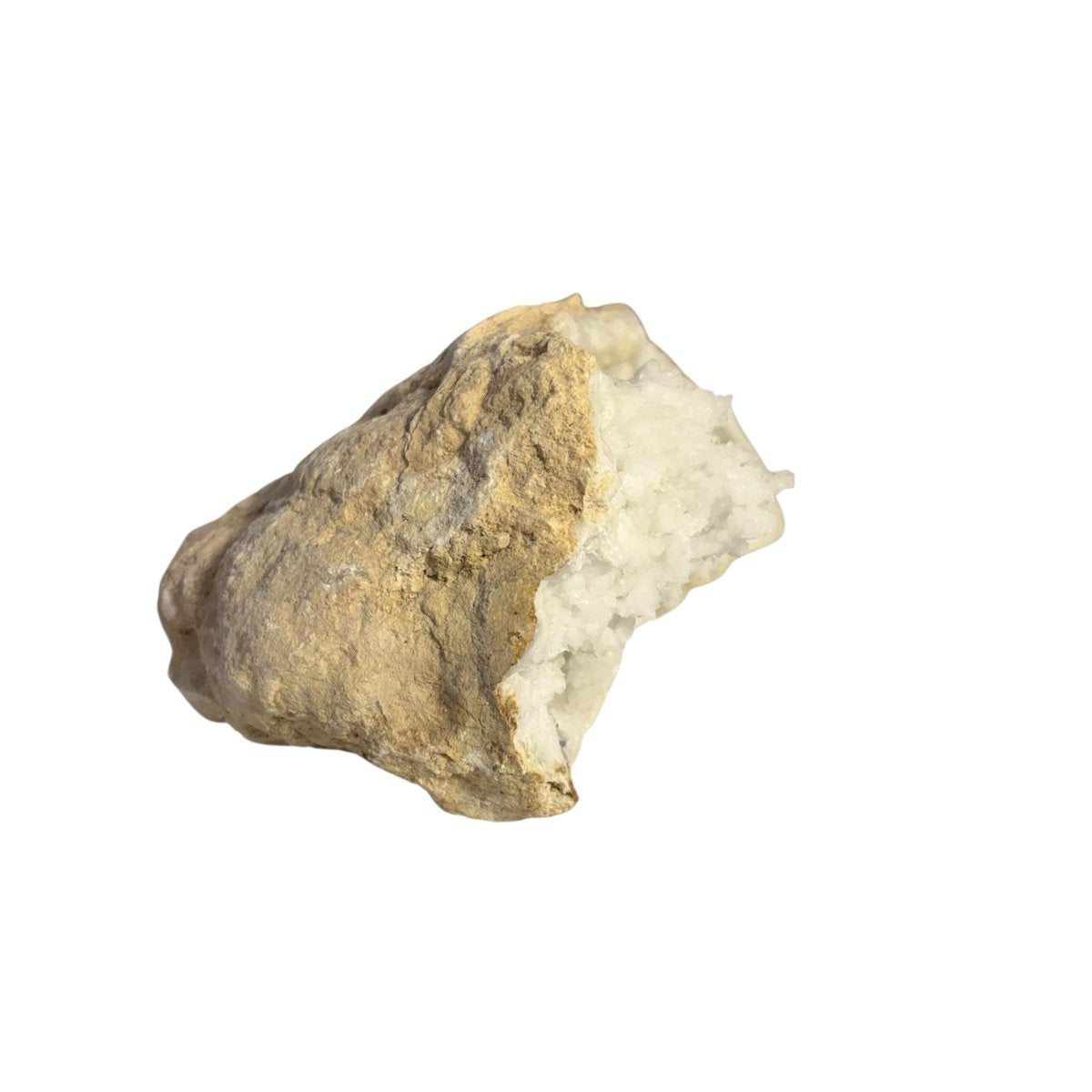 Grote bergkristal geode uit Marokko - 840 g - individueel gefotografeerd
