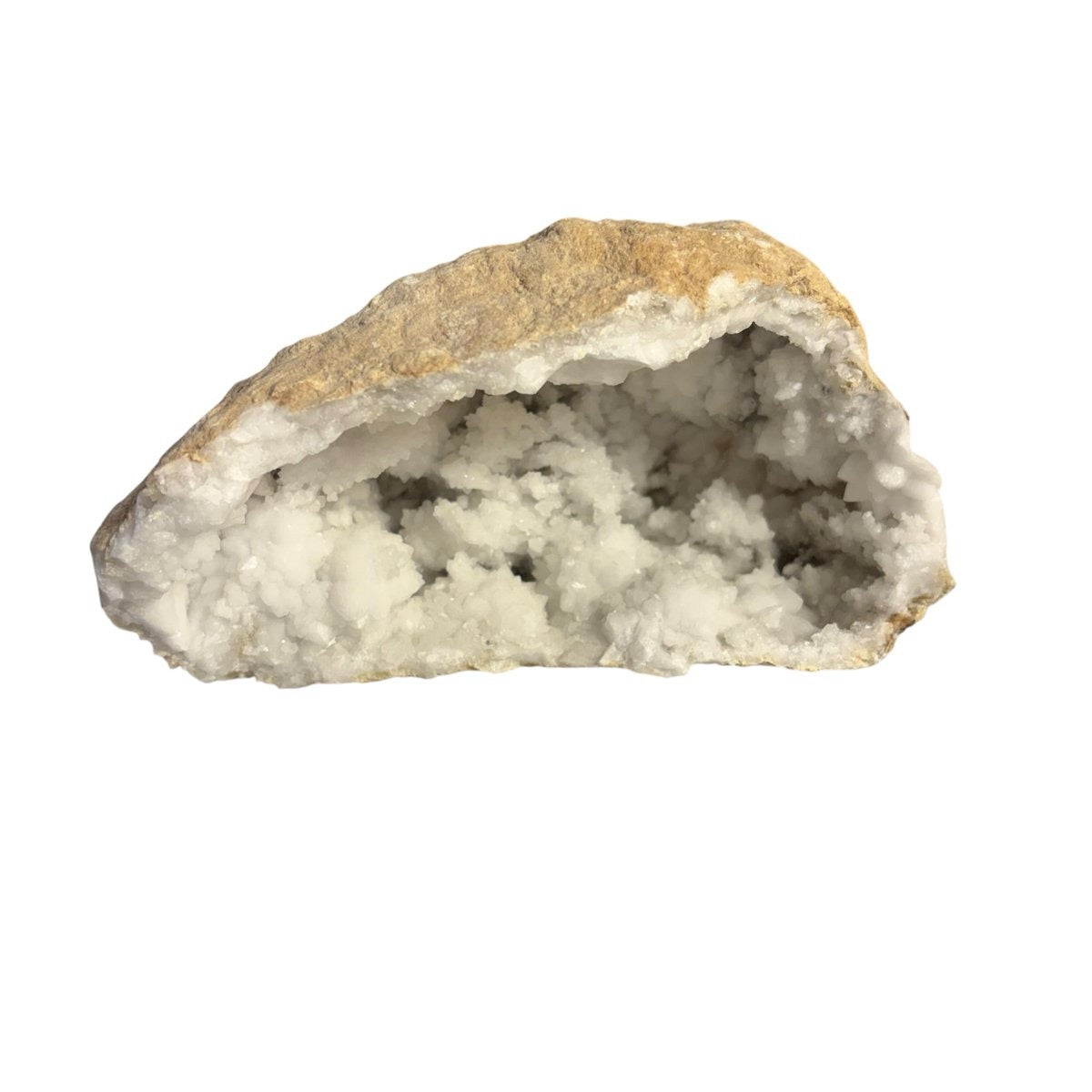 Grote bergkristal geode uit Marokko - 736 g - individueel gefotografeerd
