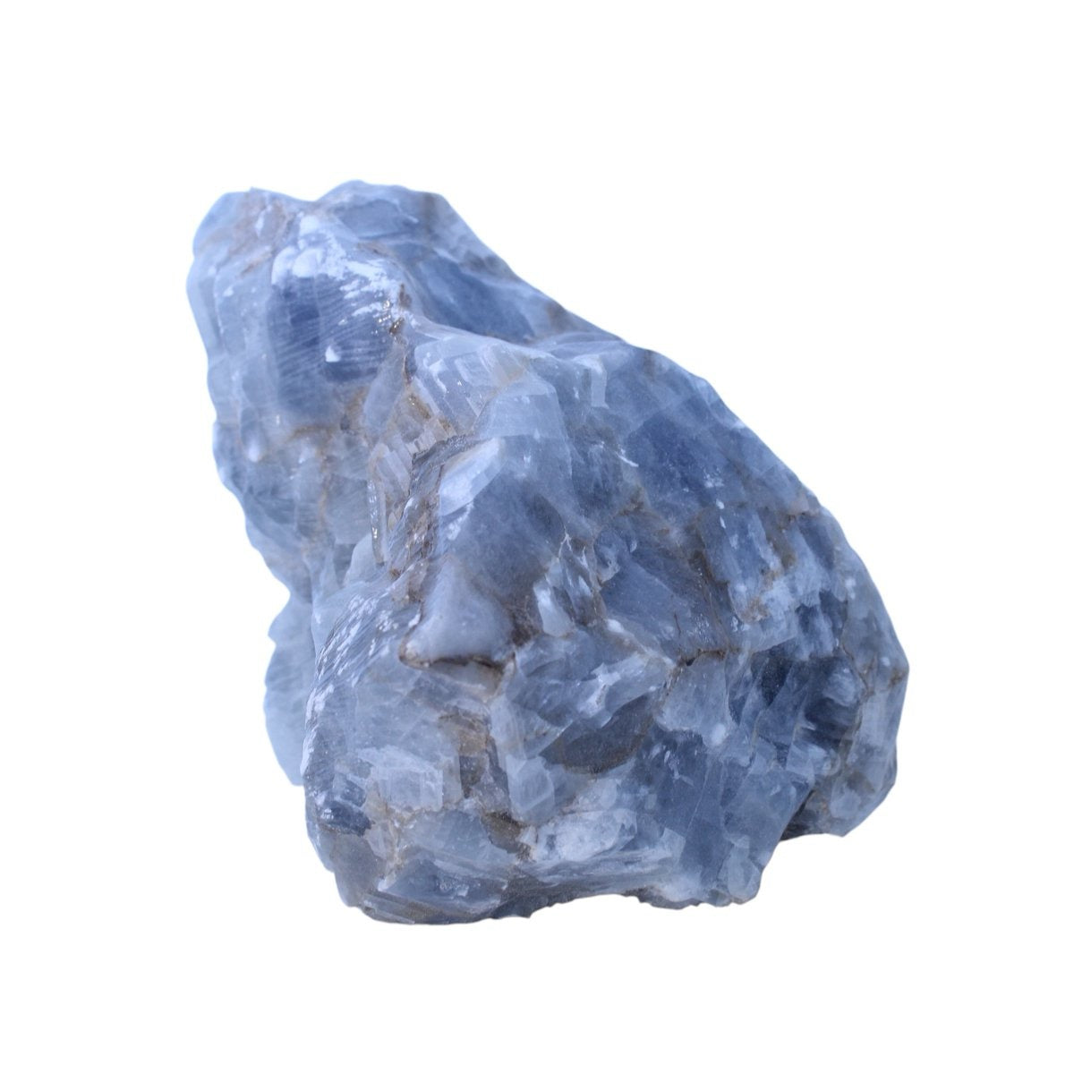 Grote ruwe blauwe calciet uit Mexico - 713 g - individueel gefotografeerd