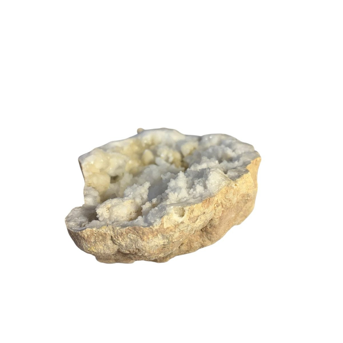 Grote bergkristal geode uit Marokko - 1,4 kg - individueel gefotografeerd