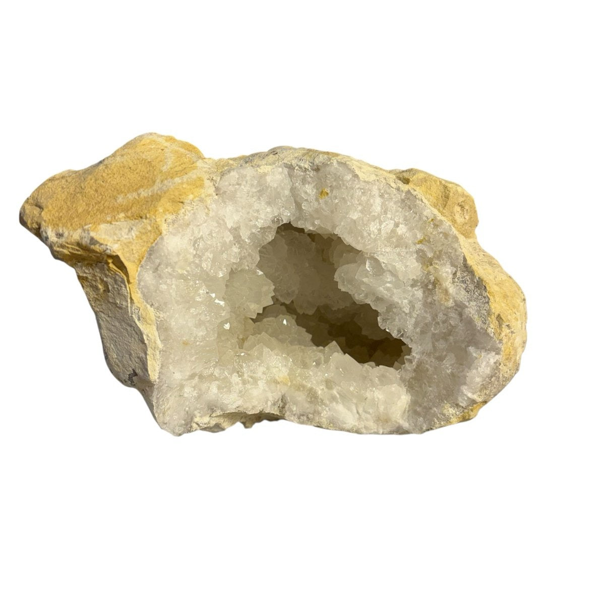 Grote bergkristal geode uit Marokko - 2,44 kg - individueel gefotografeerd