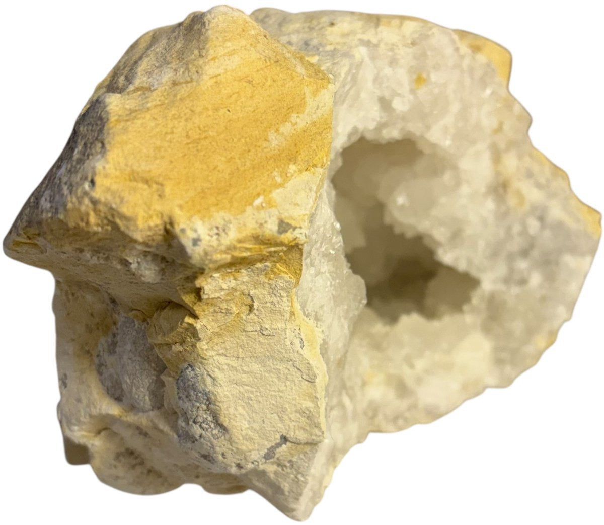 Grote bergkristal geode uit Marokko - 2,44 kg - individueel gefotografeerd