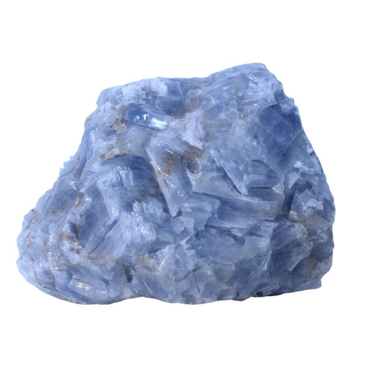 Grote ruwe blauwe calciet uit Mexico - 1,06 kg - individueel gefotografeerd