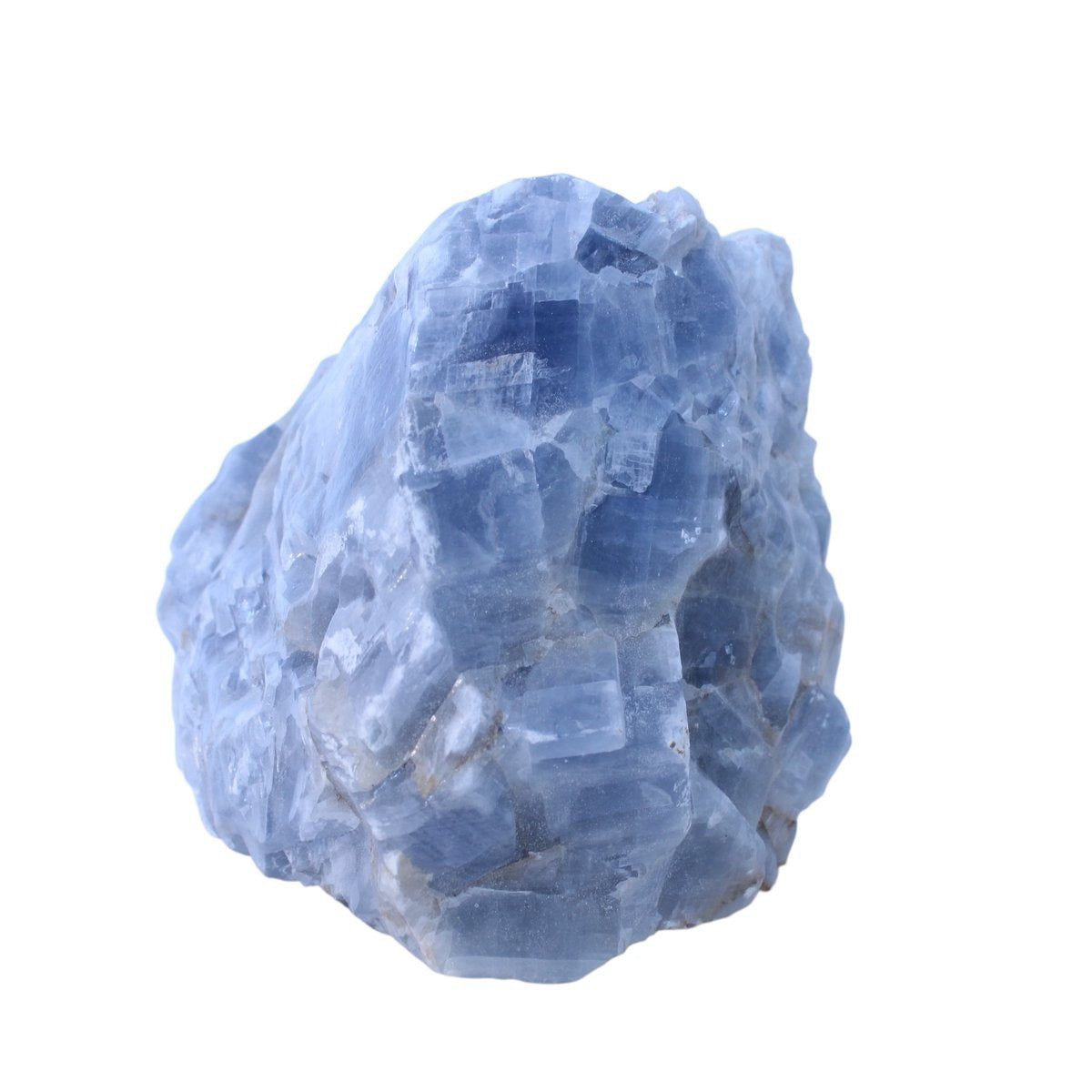 Grote ruwe blauwe calciet uit Mexico - 1,06 kg - individueel gefotografeerd