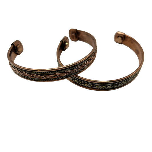 Set magnetische koperarmbanden