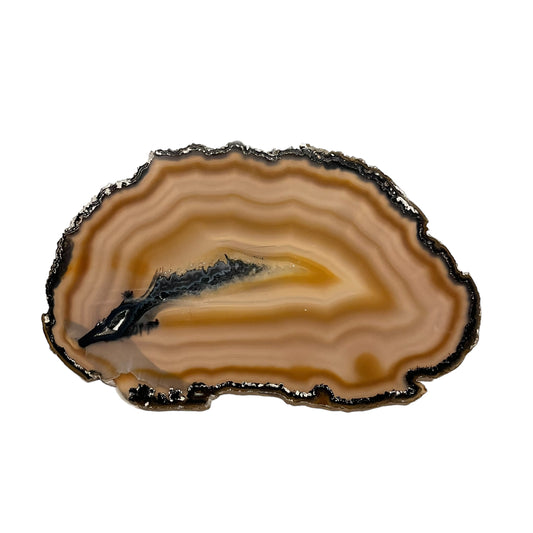 Natuurlijke agaatschijf - 16 x 9 cm - individueel gefotografeerd