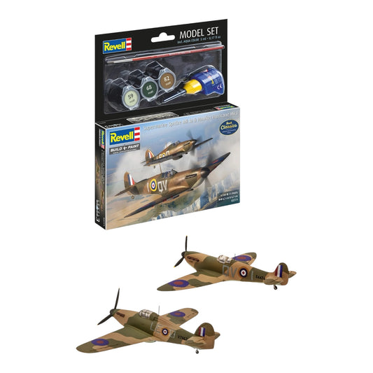 Revell Spitfire Mk.Ia & Hurricane Mk.I modelbouwpakket met basisaccessoires